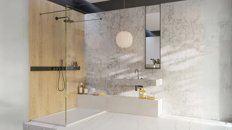 رنگ طوسی یک انتخاب عالی برای سرویس بهداشتی مینیمال