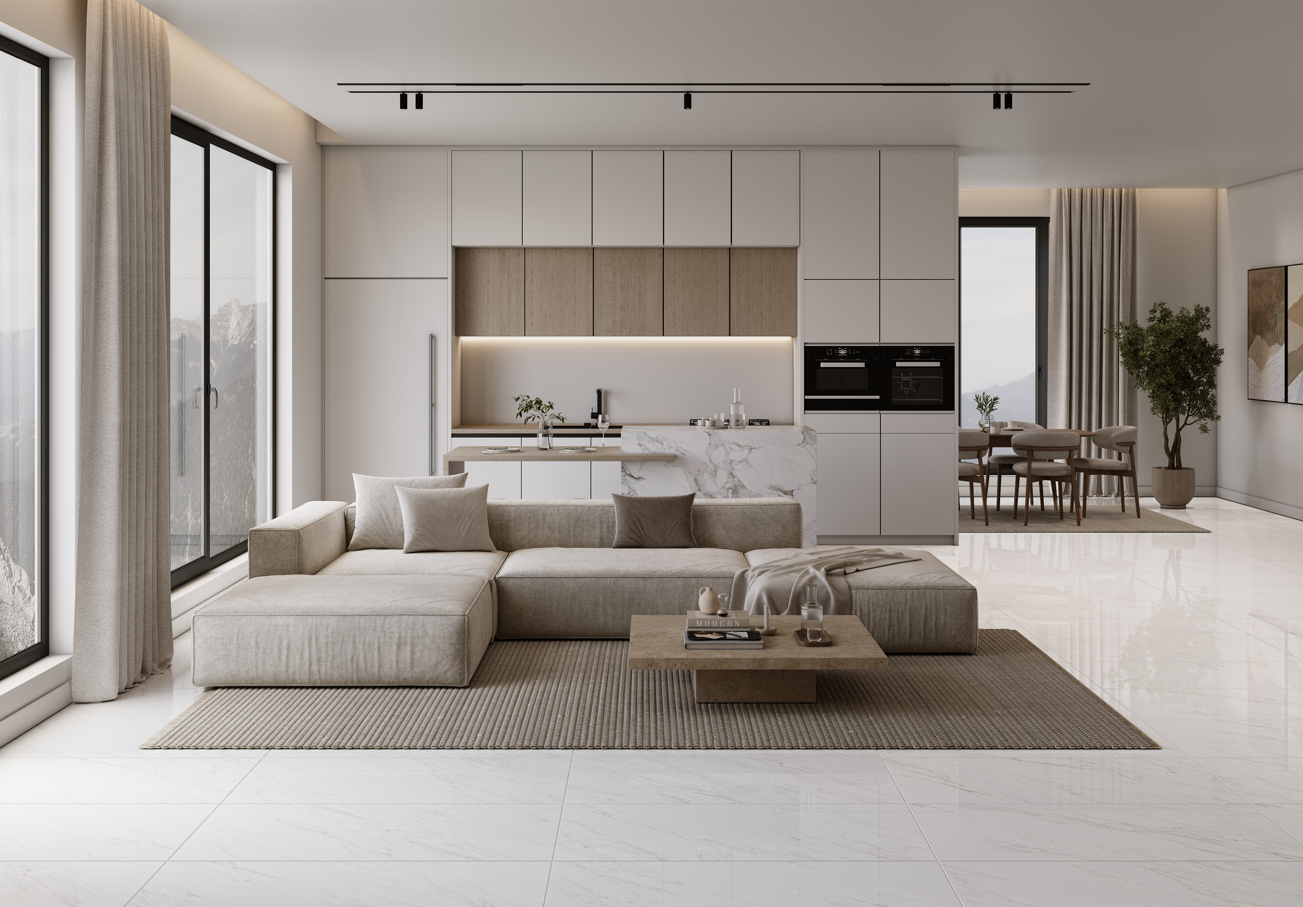 Designing a Living Room with Italian Ceramic Tiles