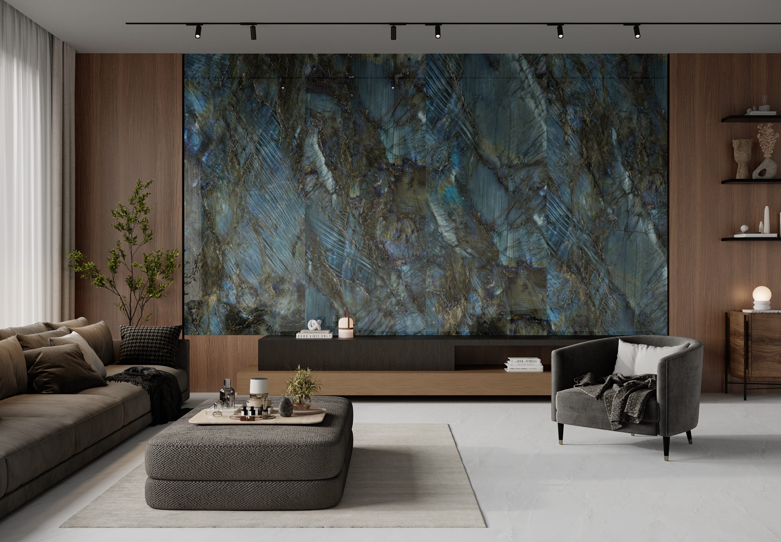 Labradorite’s extraordinary slab.