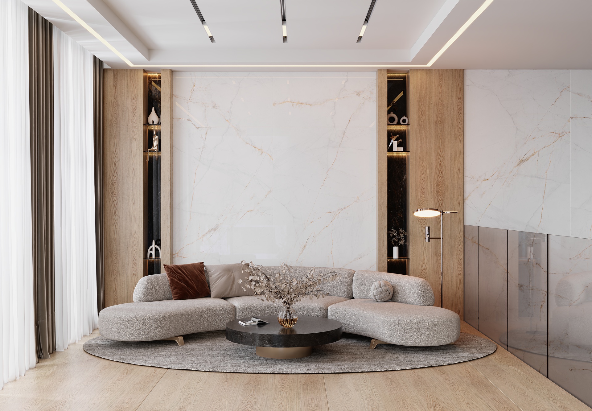 white for timeless living room 2