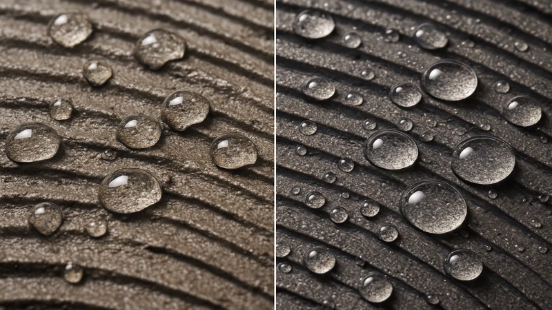 مقایسه چسب کاشی مقاوم در برابر آب با چسب ضد آب اپوکسی — مشاهده تفاوت جذب و دفع آب