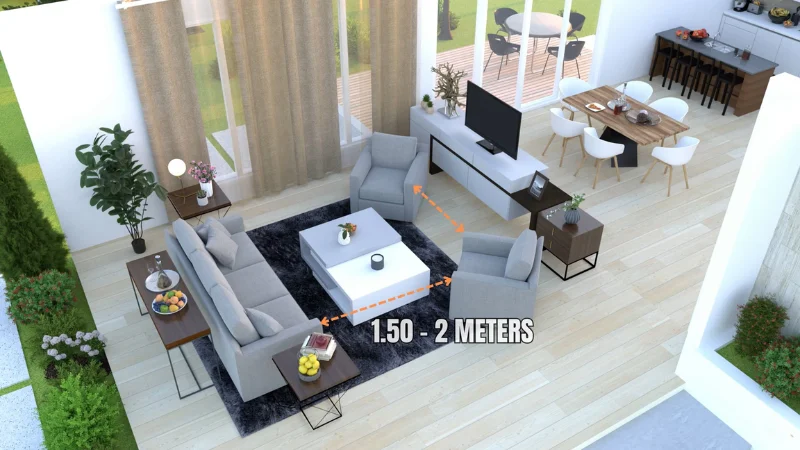 چیدمان و ارگونومی در فضای نشیمن